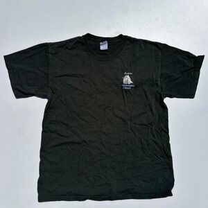 Green Gildan Sydney Canada cotton t-shirt with sailboat graphic - L